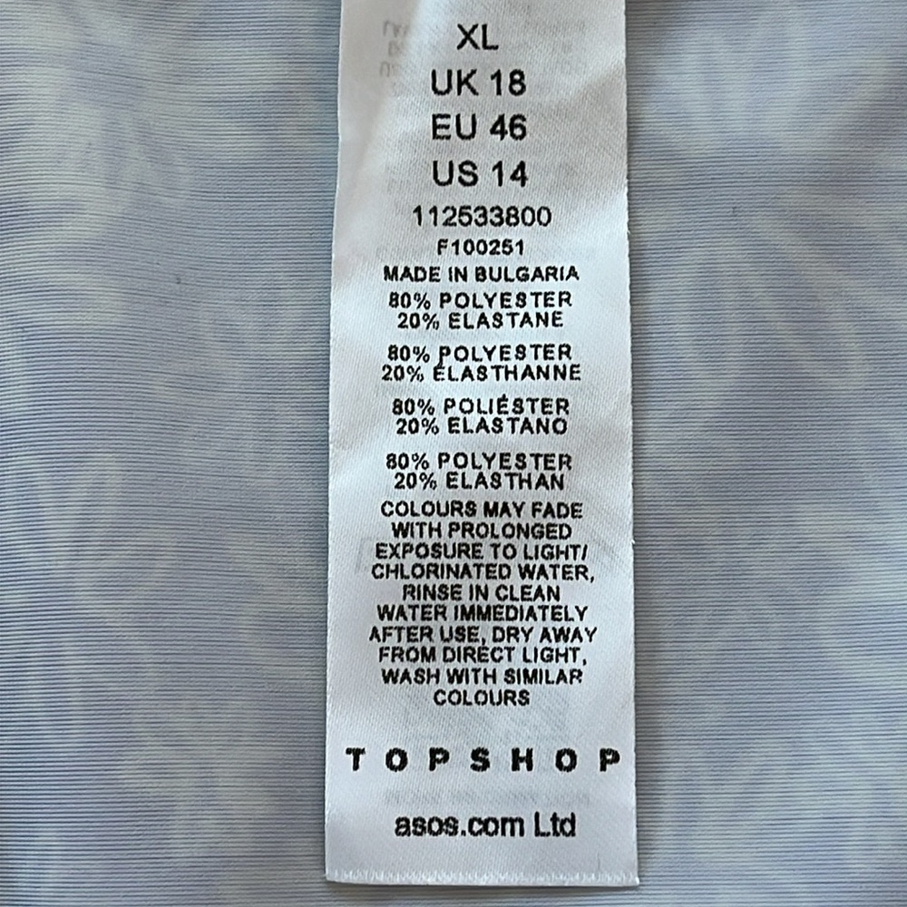 Topshop | Floral Purple/Off-White Wrap Skirt sz 14 - Picture 4 of 6